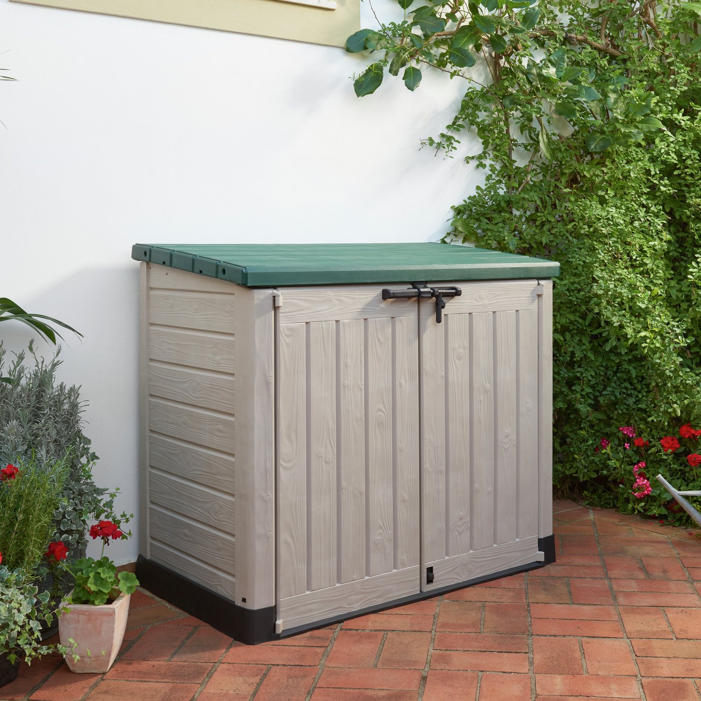 Keter Store It Out Max 1200L Garden Storage Box -Beige/Green