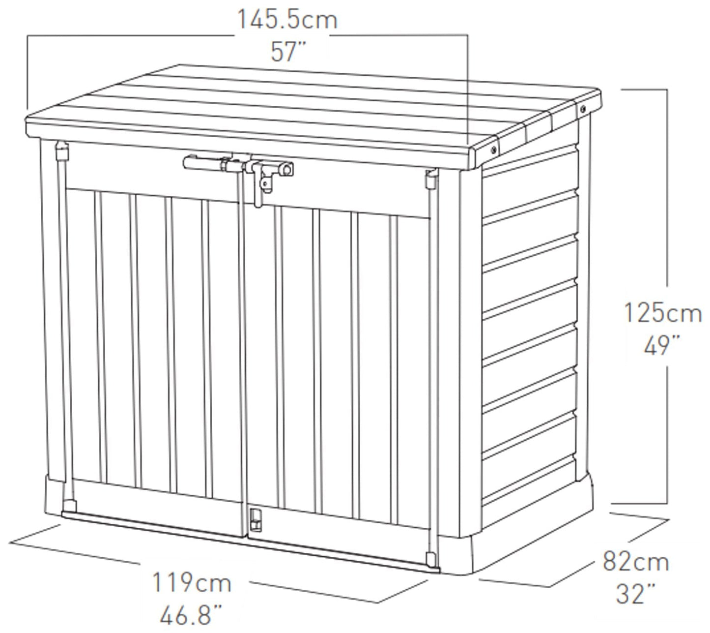 Keter Store It Out Max 1200L Garden Storage Box -Beige/Green