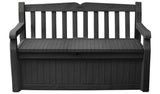 Keter Eden Bench 265L Outdoor Garden Storage Box - Grey
