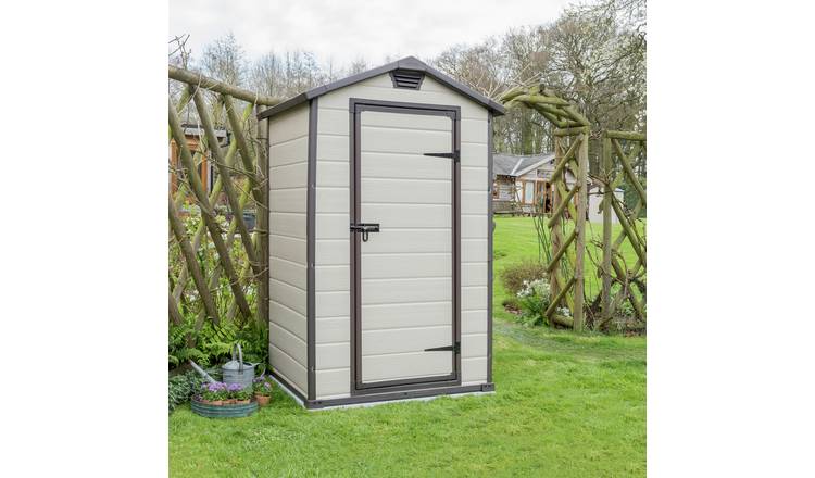 Keter Manor Apex Outdoor Garden Storage Shed 4 x 3ft - Brown