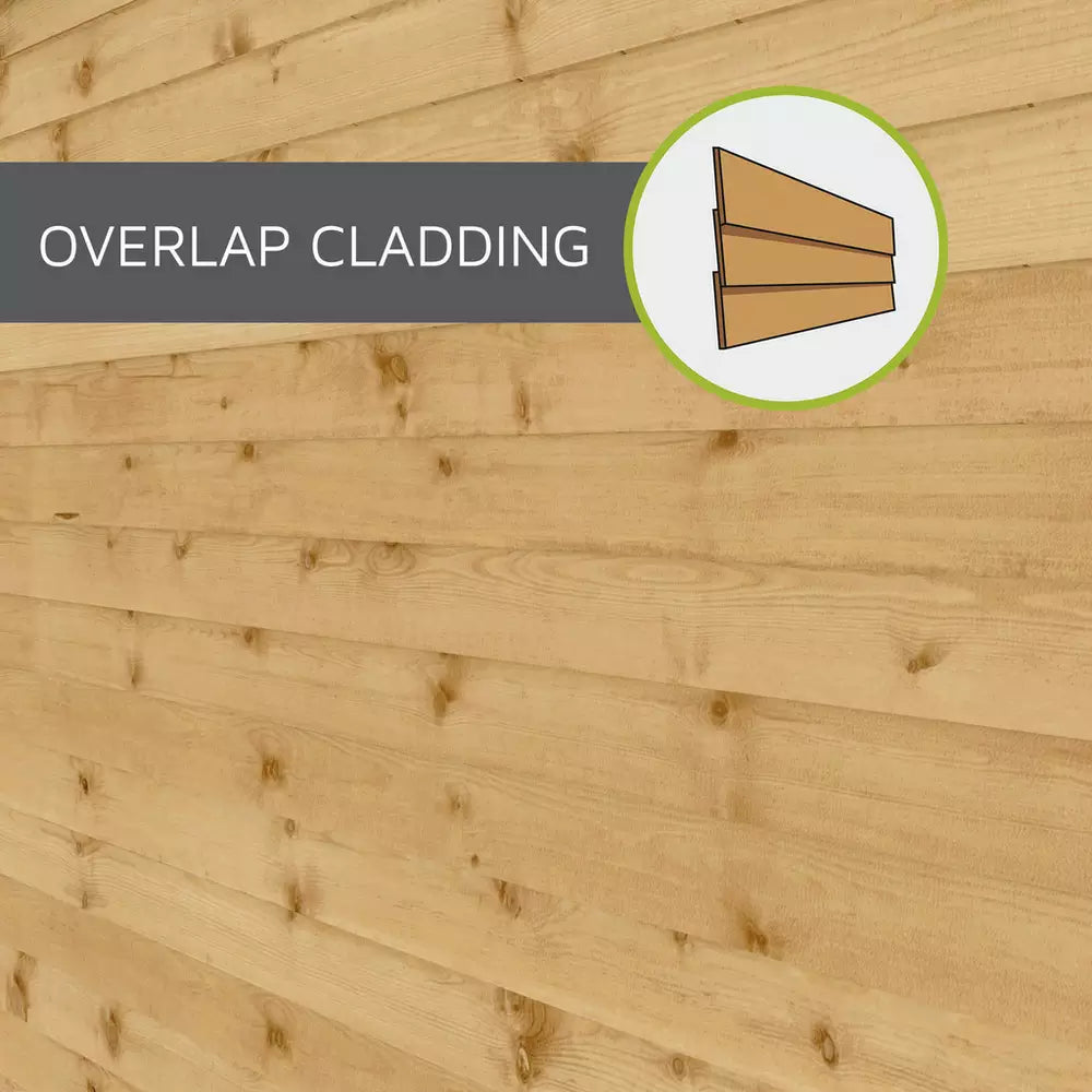 Mercia Wooden Overlap Windowless Shed 12 x 8ft