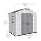 Keter Factor Apex Garden Storage Shed 8 x 6ft – Beige/Brown