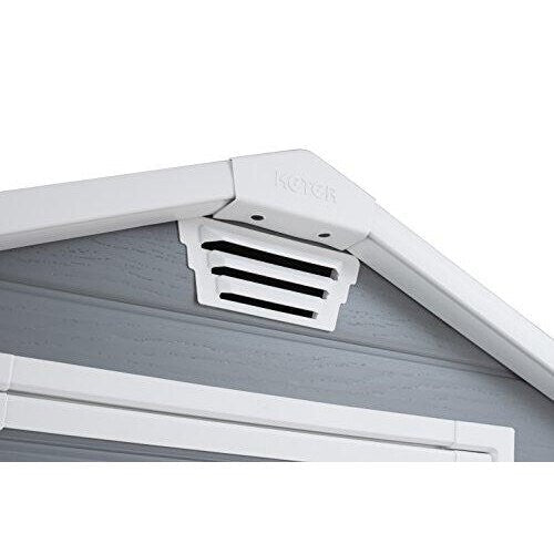 Keter Manor Outdoor Plastic Garden Storage Shed, Grey, 6 x 4 ft