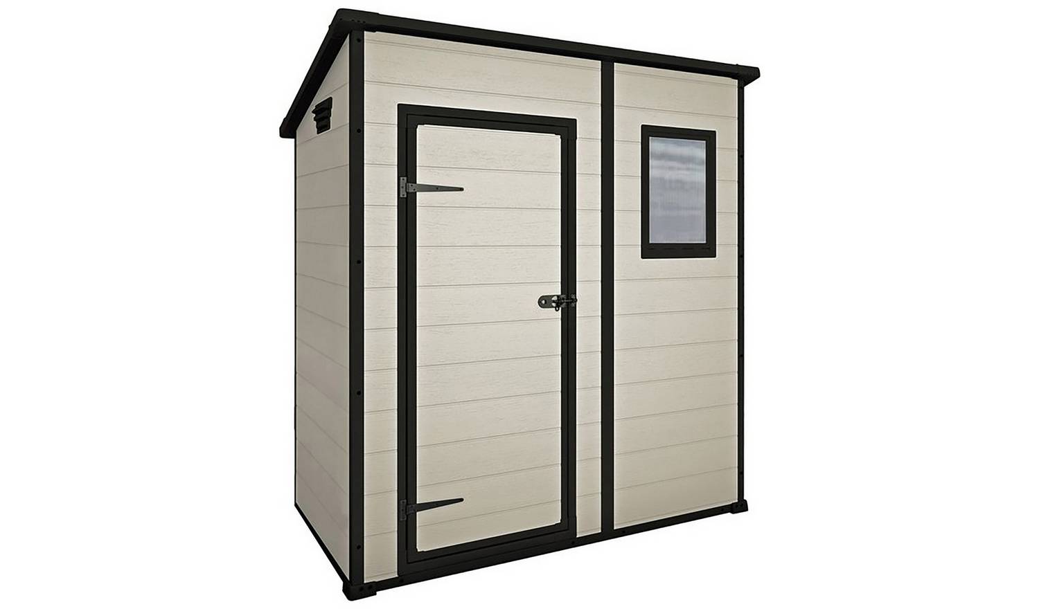 Keter Manor Pent Outdoor Garden Storage Shed 6 x 4ft - Brown