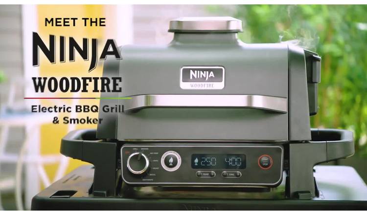 Ninja OG701UK Woodfire Electric BBQ Grill & Smoker