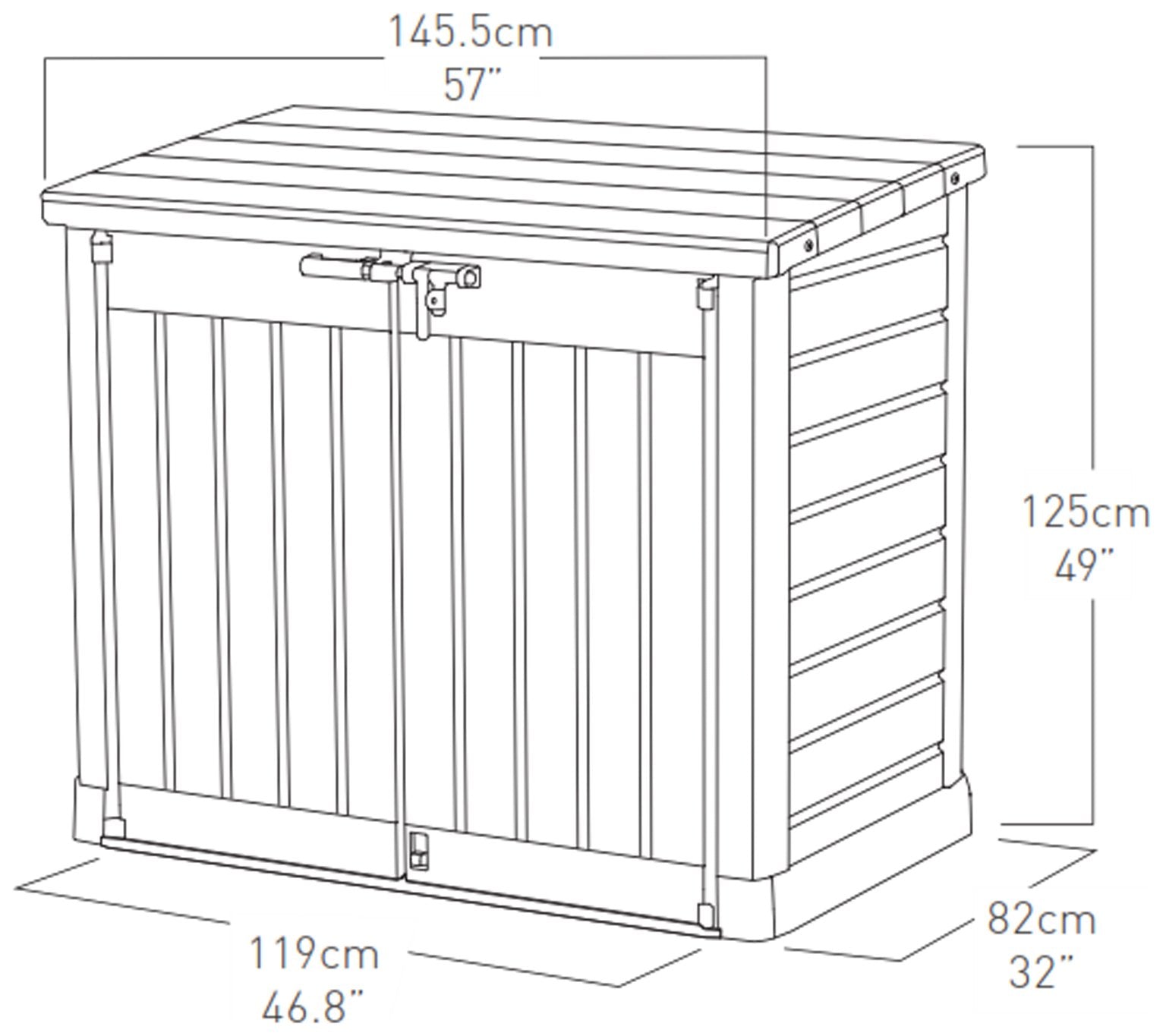 Keter Store It Out Max 1200L Garden Storage Box -Beige/Green