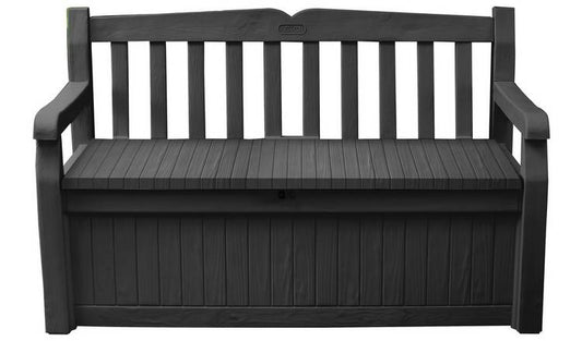 Keter Eden Bench 265L Outdoor Garden Storage Box - Grey