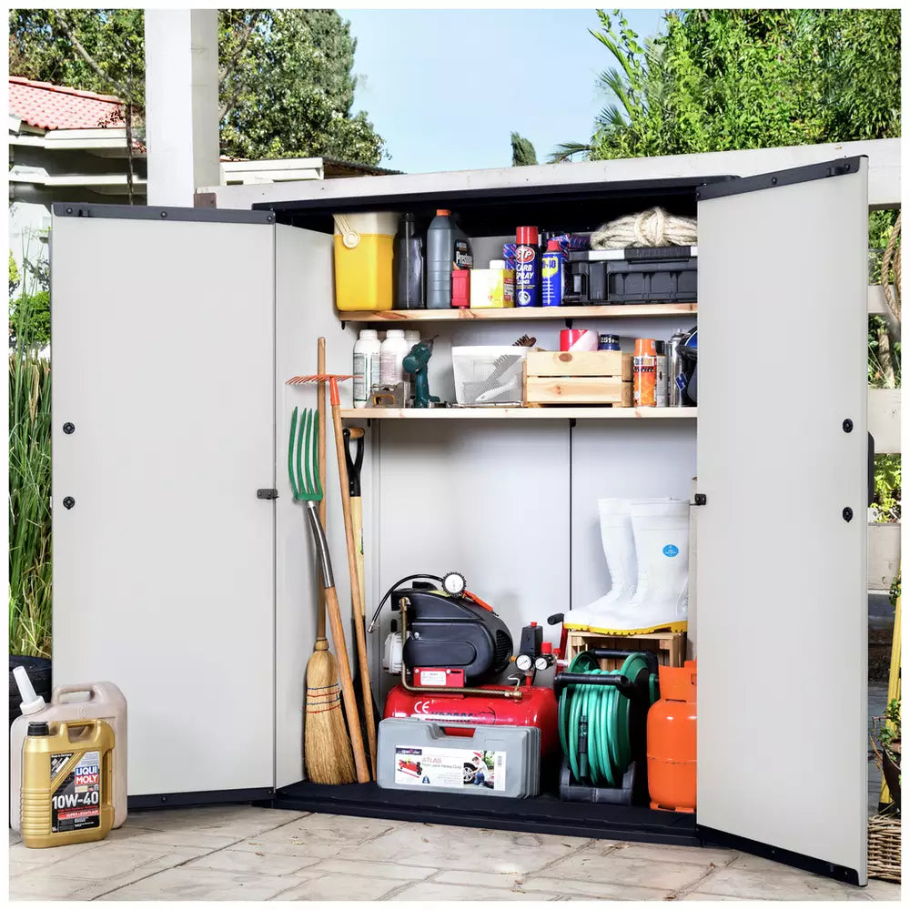 Keter Premier Tall 1400L Outdoor Storage Cupboard 4.6 x2.4ft