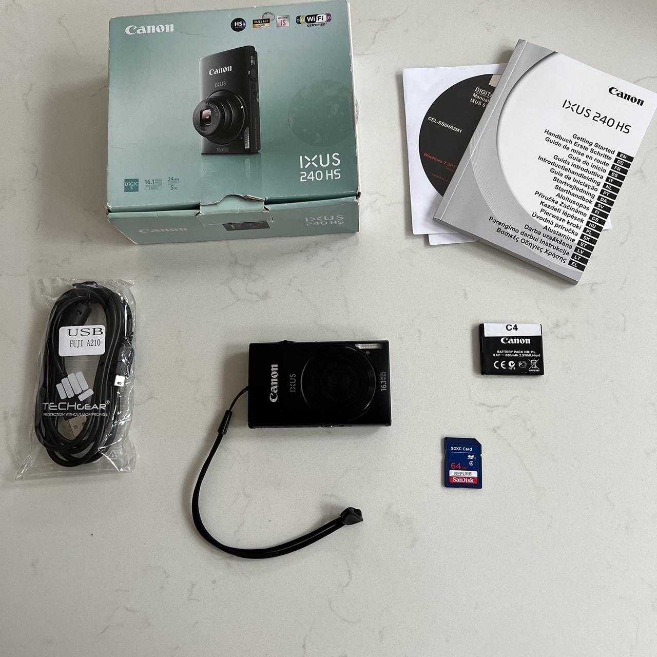 Canon IXUS 240 digital camera in black