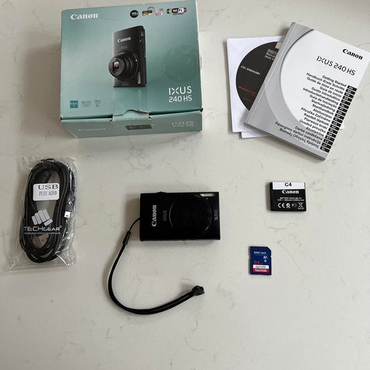 Canon IXUS 240 digital camera in black