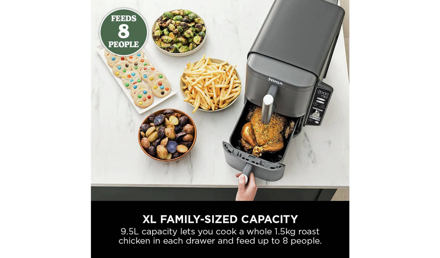 Ninja Double Stack XL SL400UK 9.5L Air Fryer - Grey