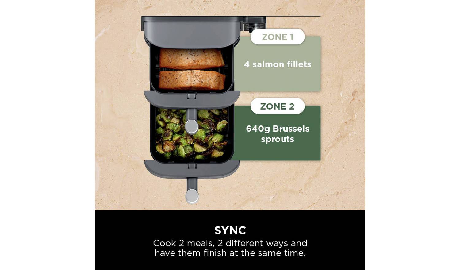 Ninja Double Stack XL SL400UK 9.5L Air Fryer - Grey