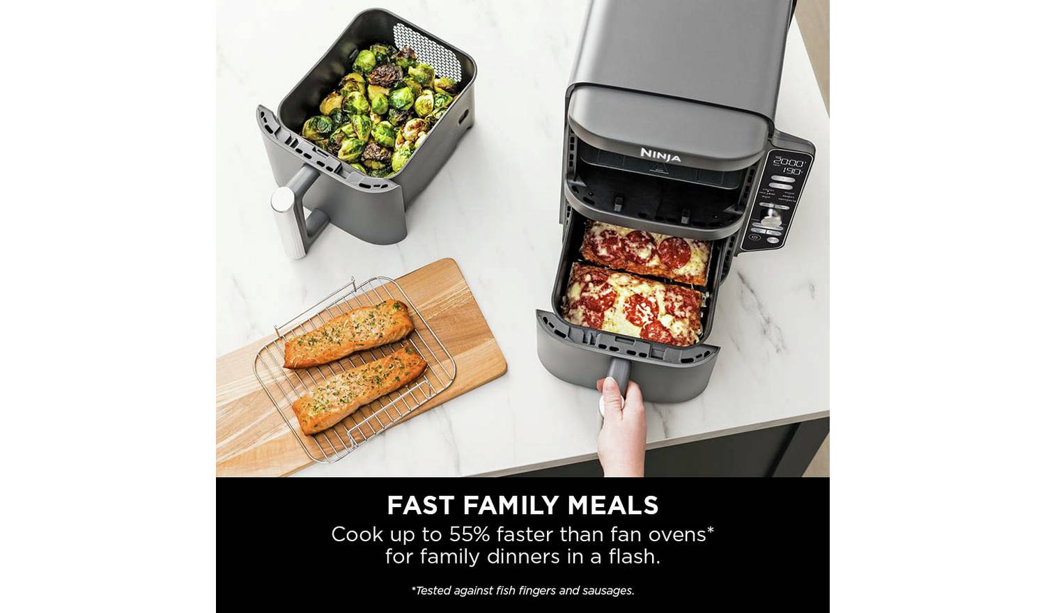 Ninja Double Stack XL SL400UK 9.5L Air Fryer - Grey