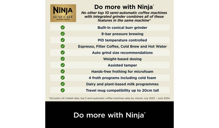 Ninja ES601UK Luxe Cafe Premier Espresso Coffee Machine