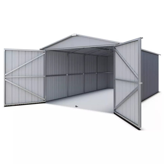 YardMaster Metal Grey Shed - 10 x 17ft