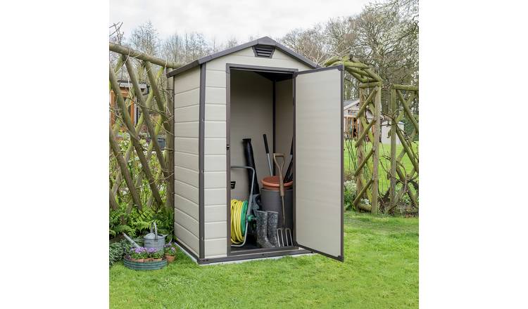 Keter Manor Apex Outdoor Garden Storage Shed 4 x 3ft - Brown