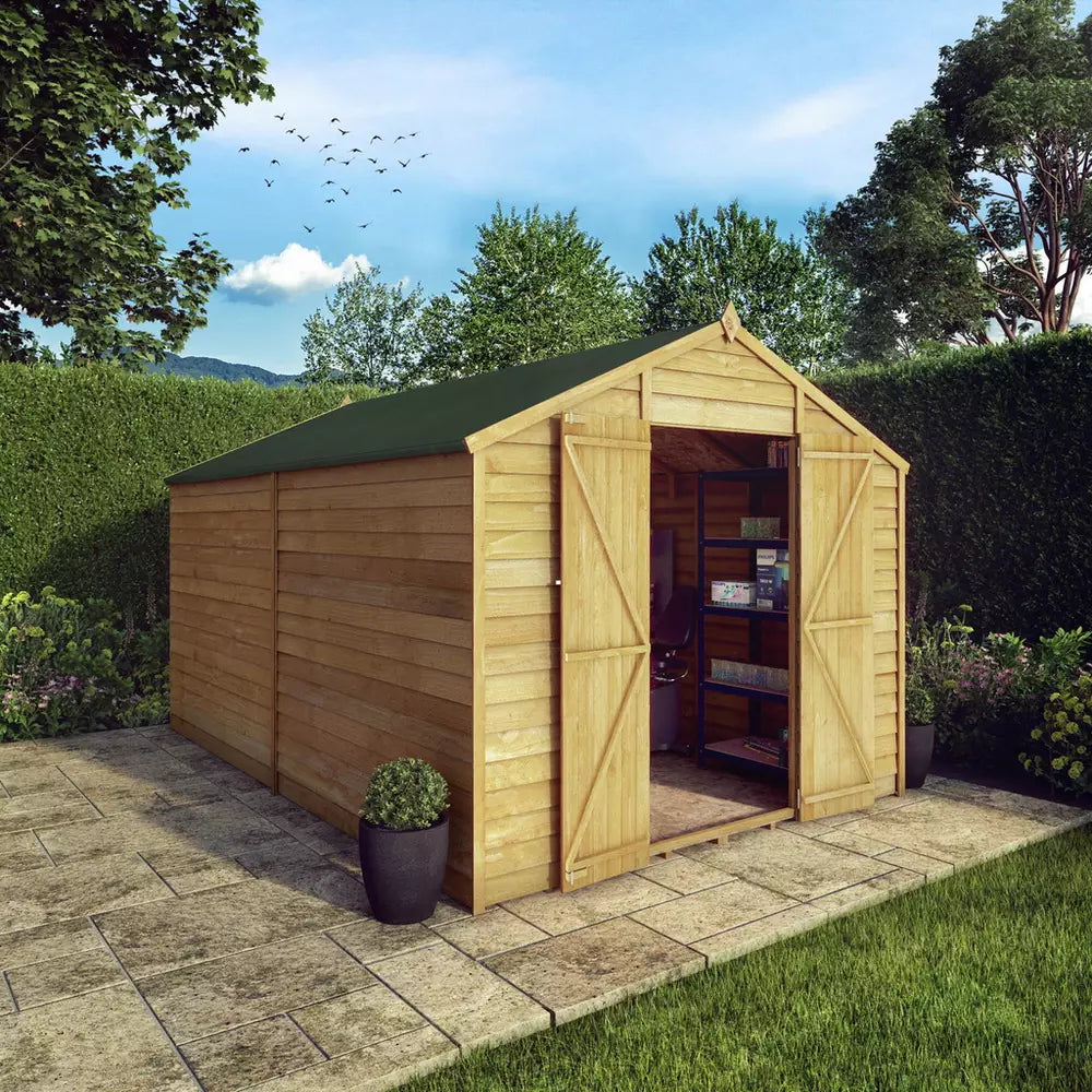 Mercia Wooden Overlap Windowless Shed 12 x 8ft
