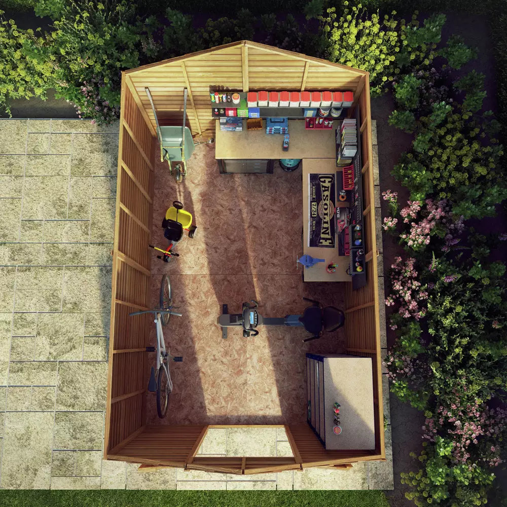 Mercia Wooden Overlap Windowless Shed 12 x 8ft