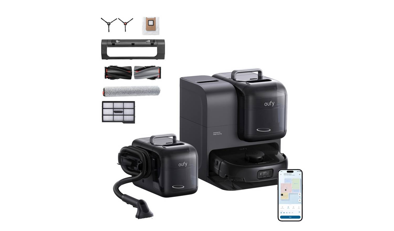 eufy Omni E28 Robot Vacuum & Mop with Portable Deep Cleaner