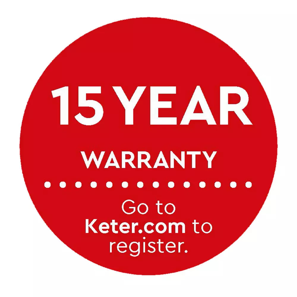 Keter Manor Pent Outdoor Garden Storage Shed 6 x 6ft - Brown