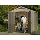 Keter Factor Apex Garden Storage Shed 8 x 6ft – Beige/Brown