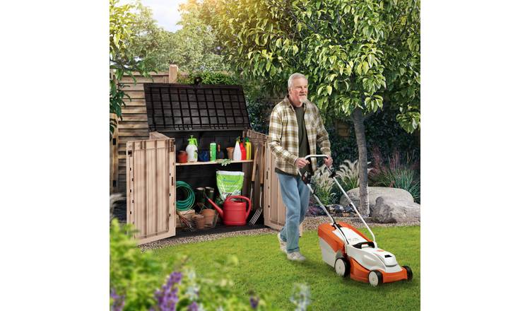 Keter Store It Out Midi 880L Garden Storage Box -Beige/Brown