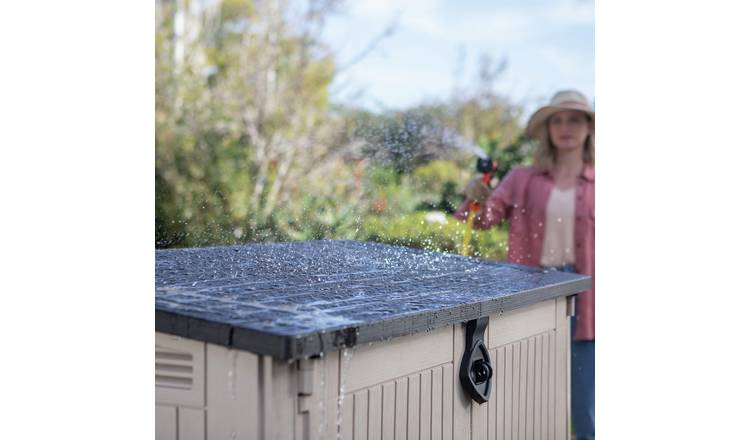 Keter Store It Out Midi 880L Garden Storage Box -Beige/Brown