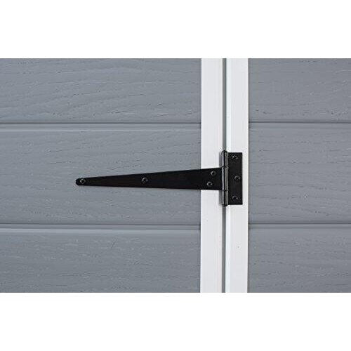 Keter Manor Outdoor Plastic Garden Storage Shed, Grey, 6 x 4 ft