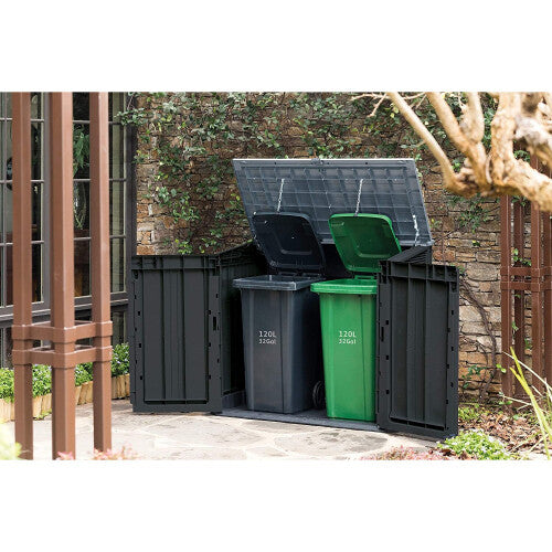 Keter Store it Out Nova with Pistons, Dark Grey with Light Grey Lid